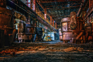 Industrial steel mill